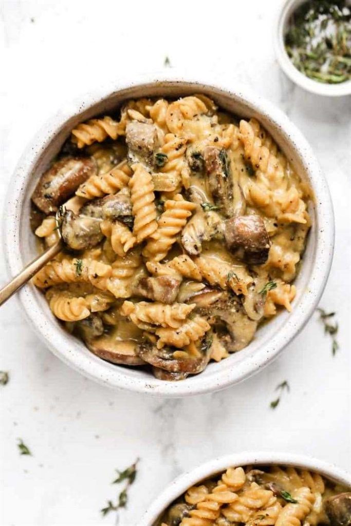 Delicious vegan mushroom stroganoff recipe